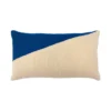 Leah Singh Marianne Triangle Wool Lumbar Pillow Cover - Blue 2 Leah Singh Marianne Triangle Wool Lumbar Pillow Cover - Blue