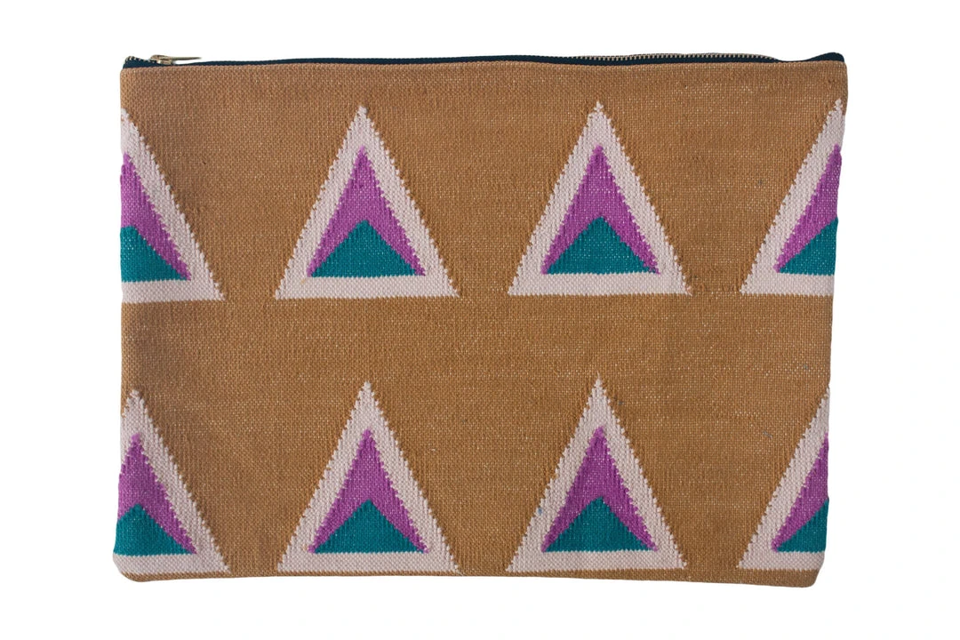 Leah Singh Maya Clutch - Ochre Handcrafted 3 Leah Singh Maya Clutch - Ochre Handcrafted