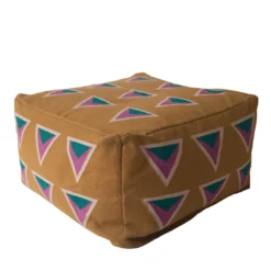Leah Singh Maya Ochre Pouf
