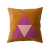 Leah Singh Home Goods Maya Throw Pillow Cover - Triangles