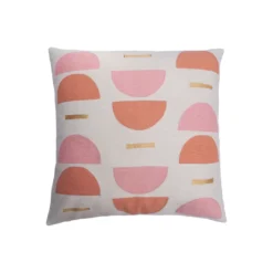 Leah Singh Melanie Wool Floor Pillow Cover - Coral Home Goods