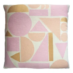 Leah Singh Melanie Wool Floor Pillow Cover - Pink + Blush