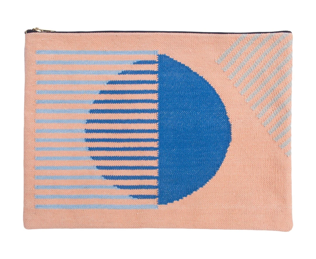 Leah Singh Olivia Stripe Clutch - Peach 3 Leah Singh Olivia Stripe Clutch - Peach