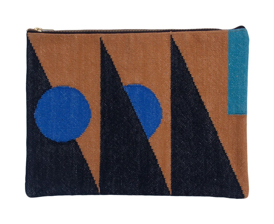 Leah Singh Handcrafted Olivia Triangle Clutch - Ochre 3 Leah Singh Handcrafted Olivia Triangle Clutch - Ochre