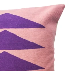 Leah Singh Palm Springs Wool Throw Pillow Cover - Purple