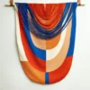 Leah Singh Red + Blue Wool Tapestry 2 Leah Singh Red + Blue Wool Tapestry