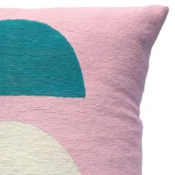 Leah Singh Viola Throw Pillow Cover - Blush