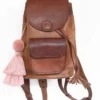 Purse & Clutch Leather Backpack - Russet Brown Handcrafted