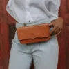 Purse & Clutch Leather Belt Bag - Russet Brown