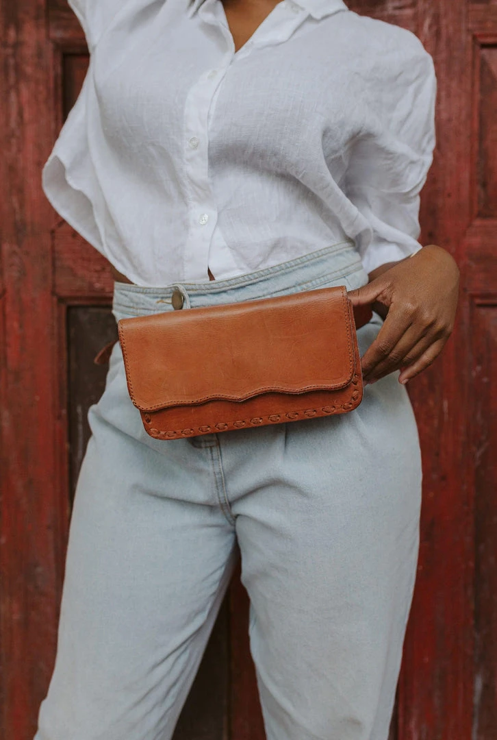 Purse & Clutch Leather Belt Bag - Russet Brown 3 Purse & Clutch Leather Belt Bag - Russet Brown