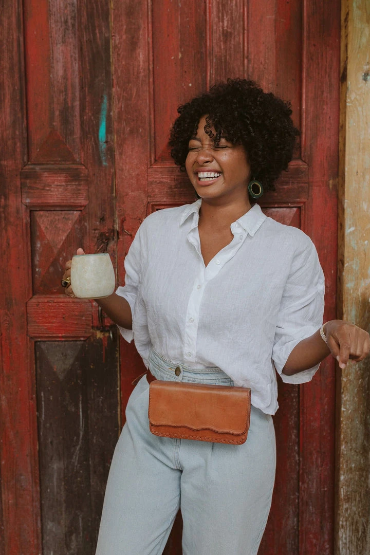 Purse & Clutch Leather Belt Bag - Russet Brown 4 Purse & Clutch Leather Belt Bag - Russet Brown