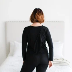 Leena & Lu Pima Long Sleeve Shirt - Black Best Sellers