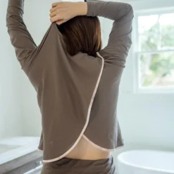 Leena & Lu Best Sellers Pima Long Sleeve Shirt - Dusk