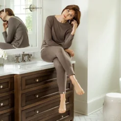 Leena & Lu Best Sellers Pima Long Sleeve Shirt - Dusk