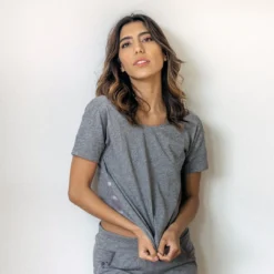 Leena & Lu Pima Short Pajama Set - Gray Best Sellers
