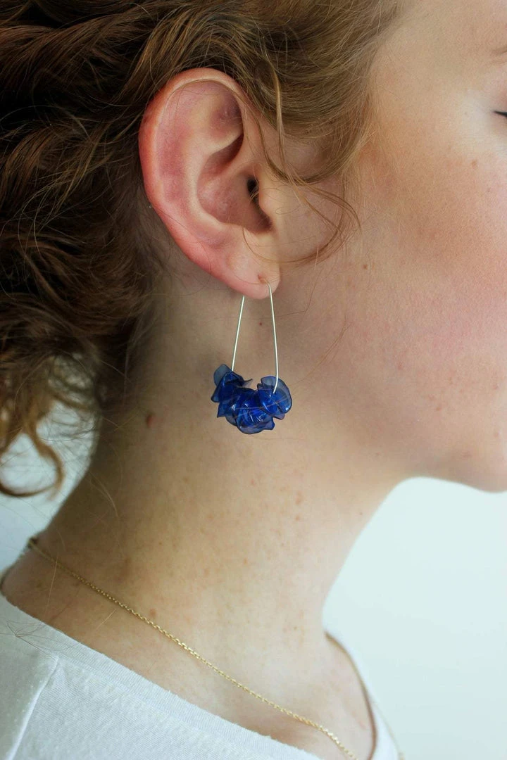 Giulia Letzi + META Jewelry Leona Upcycled Drop Earrings - Deep Blue 4 Giulia Letzi + META Jewelry Leona Upcycled Drop Earrings - Deep Blue
