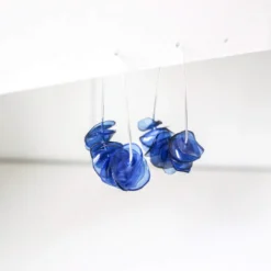 Giulia Letzi + META Jewelry Leona Upcycled Drop Earrings - Deep Blue