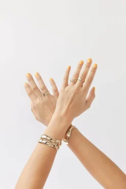 L.Greenwalt Jewelry Abstract Monstera Cuff