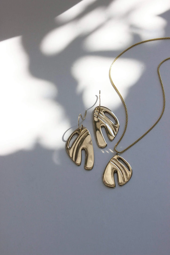 L.Greenwalt Jewelry Abstract Monstera Earrings Special Occasion 10 L.Greenwalt Jewelry Abstract Monstera Earrings Special Occasion