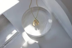 L.Greenwalt Jewelry Abstract Monstera Pendant Necklace