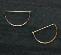 L.Greenwalt Jewelry Crescent Hoop Earrings Best Sellers