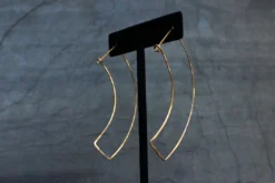 L.Greenwalt Jewelry Curve Gold Earrings