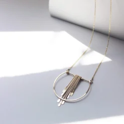 L.Greenwalt Jewelry Handcrafted Crescent Cascade Necklace