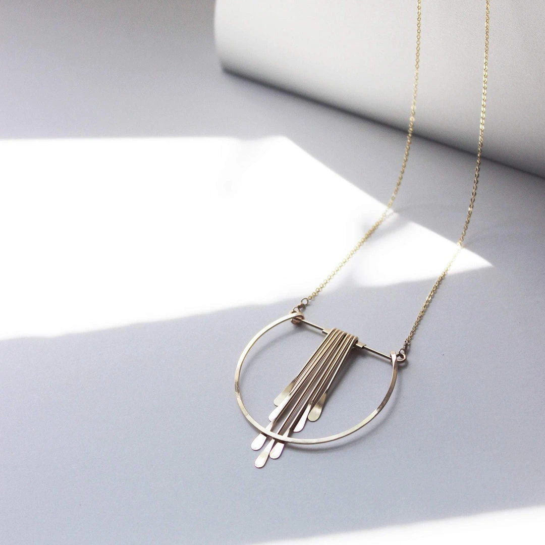 L.Greenwalt Jewelry Handcrafted Crescent Cascade Necklace 3 L.Greenwalt Jewelry Handcrafted Crescent Cascade Necklace