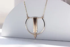 L.Greenwalt Jewelry Handcrafted Crescent Cascade Necklace