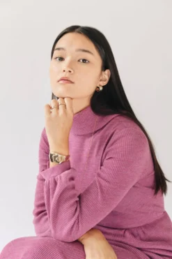 L.Greenwalt Jewelry Euphorbia Hoop Earrings