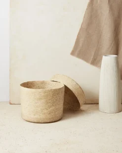Minna Lidded Palm Basket
