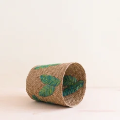 LIKHÂ Leaf Embroidery Basket