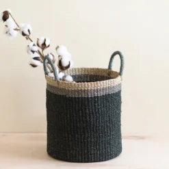 LIKHÂ Black Floor Basket With Handles Home Goods
