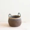 LIKHÂ Brown Tabletop Bulge Basket With Handles Home Goods