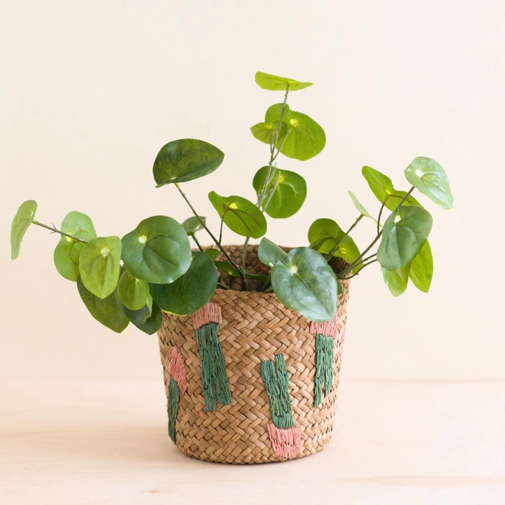 LIKHÂ Home Goods Cactus Embroidery Basket 4 LIKHÂ Home Goods Cactus Embroidery Basket