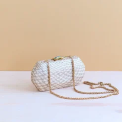 LIKHÂ Dusty Rose Houndstooth Clutch Accessories