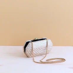 LIKHÂ Dusty Rose Houndstooth Clutch Accessories