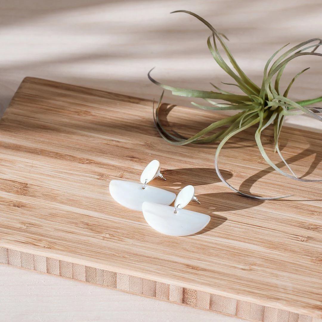 LIKHÂ Geometric Mother Of Pearl Earrings Special Occasion 5 LIKHÂ Geometric Mother Of Pearl Earrings Special Occasion