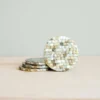 LIKHÂ Mosaic Mother Of Pearl Coaster Set Kitchen + Dining