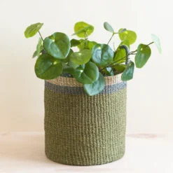 LIKHÂ Home Goods Olive Floor Basket With Handles