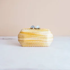 LIKHÂ Yellow Shibori Pattern Clutch 12 LIKHÂ Yellow Shibori Pattern Clutch