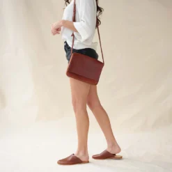 Nisolo Lima Slip On Mule - Brandy