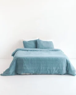 Creative Women Denim Blue Linen Duvet Set Home Goods