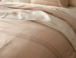 Coyuchi Lobos Duvet Cover - Cork / Rosehip 8 Coyuchi Lobos Duvet Cover - Cork / Rosehip