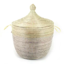Mbare Low Two-Tone Hamper Basket