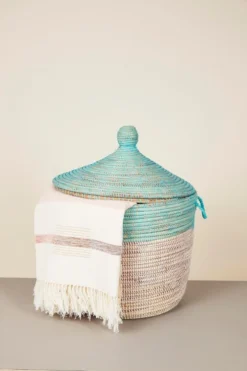 Mbare Low Two-Tone Hamper Basket