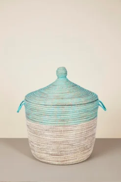 Mbare Low Two-Tone Hamper Basket
