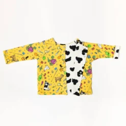 Lucky Bug Clothing Baby's Soft Bamboo Reversible Farm + Cow Cardigan Kids' + Baby