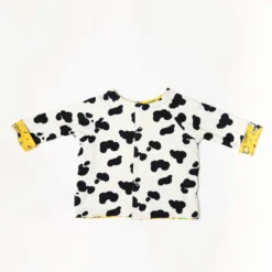 Lucky Bug Clothing Baby's Soft Bamboo Reversible Farm + Cow Cardigan Kids' + Baby
