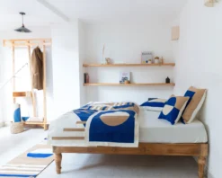 Leah Singh Luna Mod Wool Rug - Blue Home Goods